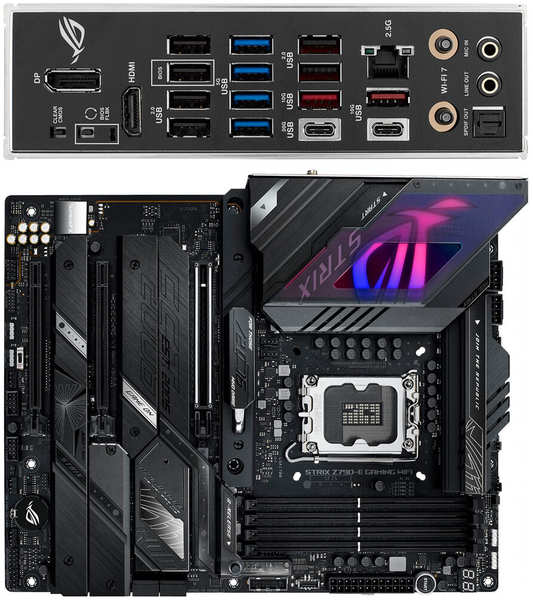 Материнская плата ASUS ROG Strix Z790-E Gaming WiFi Z790 Socket-1700 4xDDR5, 4xSATA3, RAID, 5xM.2, 3xPCI-E16x, 10xUSB3.2, 2xUSB3.2 Type C, DP, HDMI, WiFi, 2.5Glan, ATX