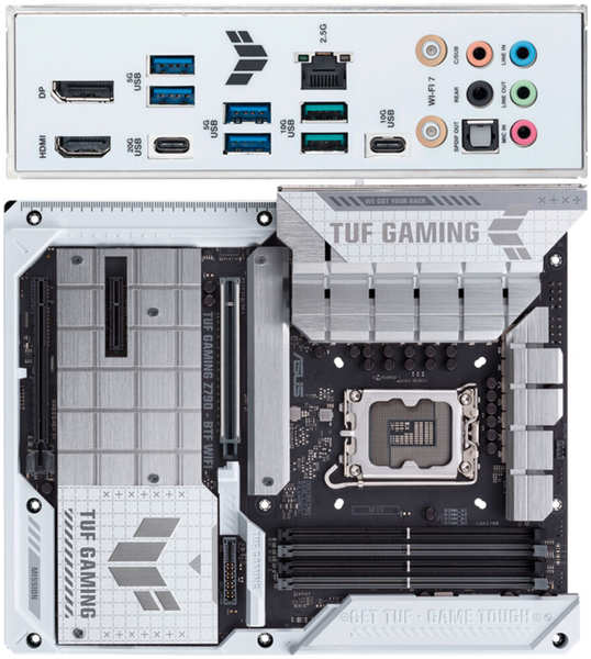 Материнская плата ASUS TUF Gaming Z790-BTF WiFi Z790 Socket-1700 4xDDR5, 4xSATA3, RAID, 4xM.2, 3xPCI-E16x, 6xUSB3.2, 2xUSB3.2 Type C, DP, HDMI, WiFi, 2,5Glan, ATX