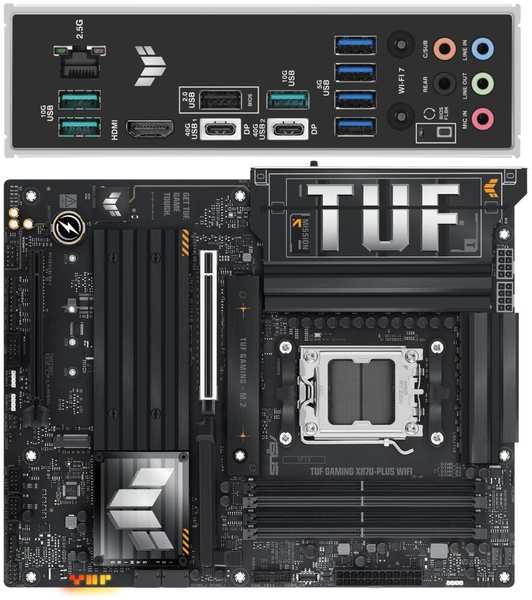 Материнская плата ASUS TUF Gaming X870-Plus WiFi X870 Socket AM5 4xDDR5, 2xSATA3, RAID, 4xM.2, 2xPCI-E16x, 7xUSB3.2, 2xUSB3.2 Type C, DP, HDMI, WiFi, 2,5Glan, ATX