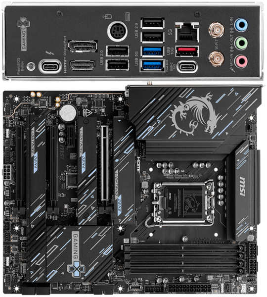 Материнская плата MSI Z890 Gaming Plus WiFi Z890 Soc-1851 4xDDR5, 4xSATA3, RAID, 4хM.2, 4xPCI-E16x, 3xUSB3.2, 2xUSB3.2 Type C, DP, HDMI, WiFi, 5Glan, ATX