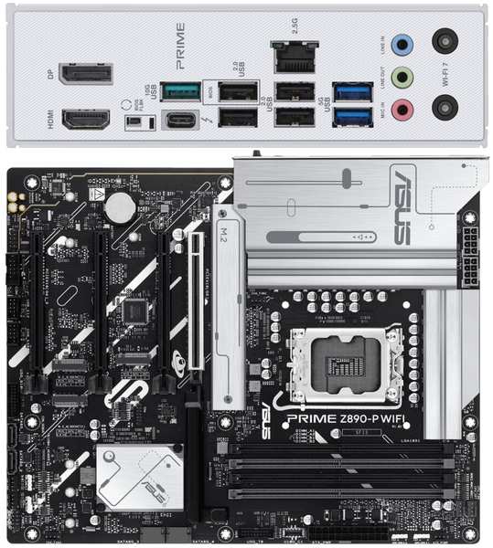 Материнская плата ASUS Prime Z890-P WiFi Z890 Soc-1851 4xDDR5, 4xSATA3, RAID, 4хM.2, 4xPCI-E16x, 3xUSB3.2, 1xUSB3.2 Type C, DP, HDMI, 2.5Glan, ATX