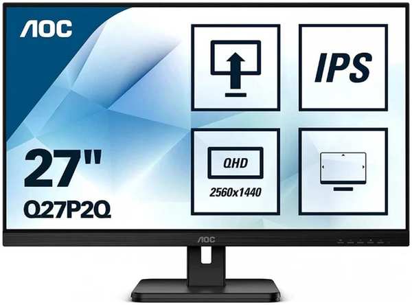 Монитор 27″AOC Q27P2Q IPS 2560x1440 4ms HDMI, DisplayPort, VGA 11766003