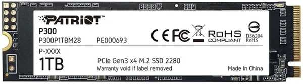 Внутренний SSD-накопитель 1024Gb PATRIOT P300P1TBM28 P300 M.2 2280 PCIe NVMe 3.0 x4 11769403