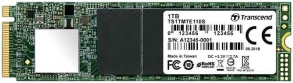 Внутренний SSD-накопитель 1024Gb Transcend TS1TMTE110S MTE110S M.2 2280 PCI-E 3.0 x4 11770478