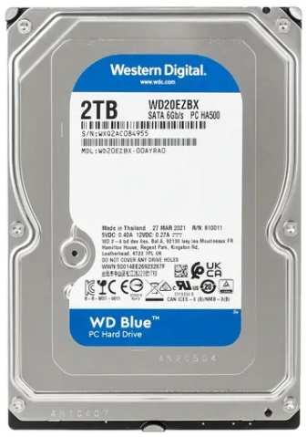 Внутренний жесткий диск 3,5″2Tb Western Digital (WD20EZBX) 256Mb 7200rpm SATA3 Blue Desktop 11771560