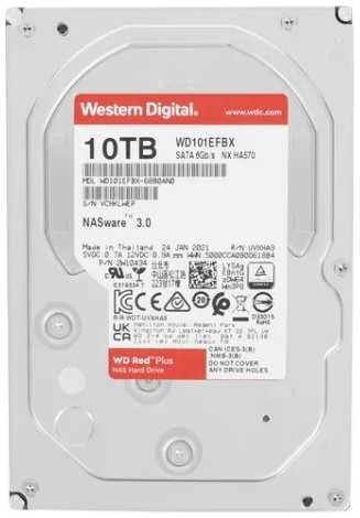 Внутренний жесткий диск 3,5″10Tb Western Digital (WD101EFBX) 256Mb 7200rpm SATA3 Plus NAS