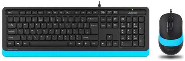 Клавиатура+мышь A4Tech Fstyler F1010 Black/Blue 11782190