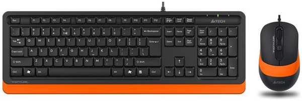 Клавиатура+мышь A4Tech Fstyler F1010 Black/Orange 11782192