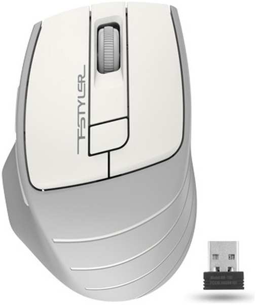 Мышь беспроводная A4Tech Fstyler FG30S White/Grey silent Wireless 11782752