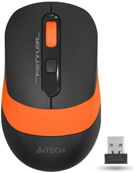 Мышь беспроводная A4Tech Fstyler FG10S Black/Orange silent Wireless 11782793