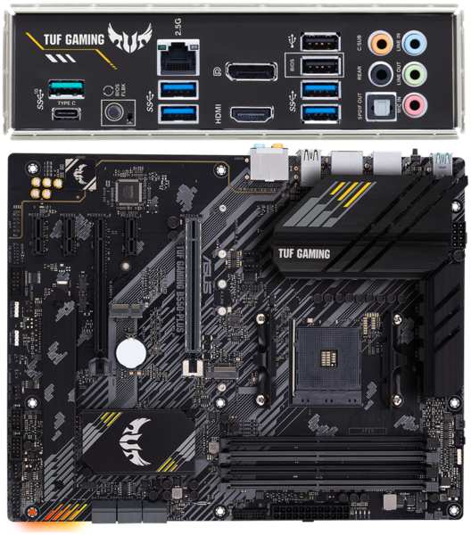 Материнская плата ASUS TUF Gaming B550-Plus B550 Socket AM4 4xDDR4, 6xSATA3, RAID, 2xM.2, 2xPCI-E16x, 5xUSB3.2, 1xUSB3.2 Type C, DP, HDMI, 2.5Glan, ATX