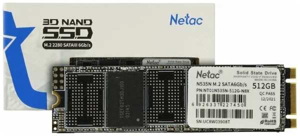 Внутренний SSD-накопитель 512Gb Netac N535N NT01N535N-512G-N8X M.2 2280 SATA3 11785518