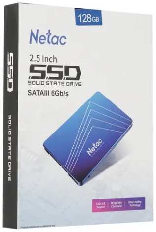 Внутренний SSD-накопитель 128Gb Netac N600S NT01N600S-128G-S3X SATA3 2.5″