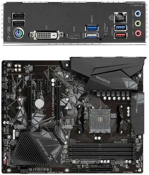 Материнская плата Gigabyte B550 Gaming X V2 B550 Socket AM4 4xDDR4, 4xSATA3, RAID, 2xM.2, 2xPCI-E16x, 4xUSB3.2, DVI-D, HDMI, Glan, ATX