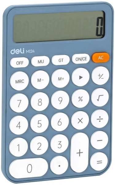 Калькулятор Deli EM124BLUE синий 12-разр 11792442