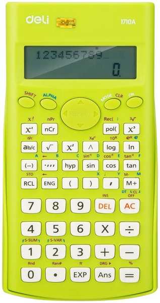 Калькулятор Deli E1710A/GRN зеленый 10+2-разр 11792464