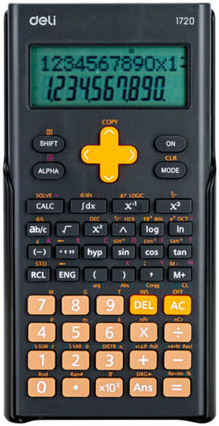 Калькулятор Deli E1720-black 10+2-разр