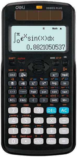 Калькулятор Deli ED991ES черный 11792469
