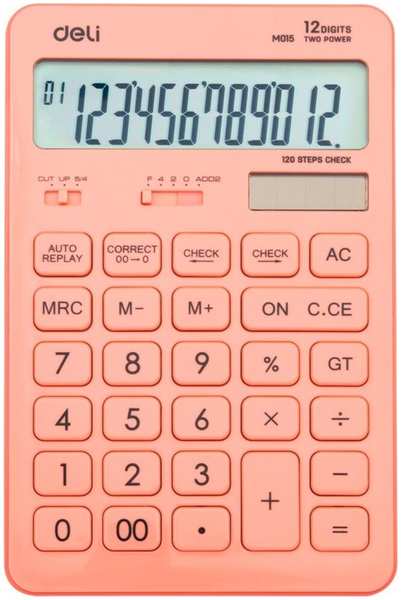 Калькулятор Deli Touch EM01541 красный 12-разр 11792480