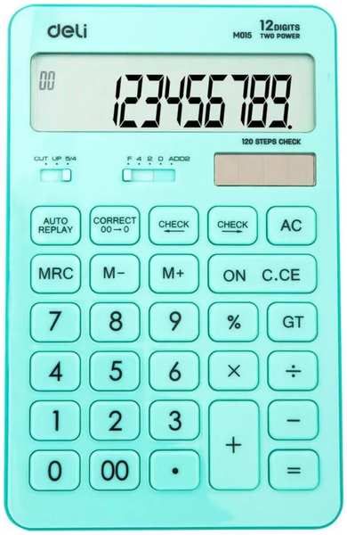 Калькулятор Deli Touch EM01531 голубой 12-разр 11792481
