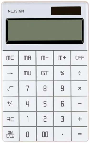 Калькулятор Deli Nusign ENS041WHITE белый 12-разр 11792482