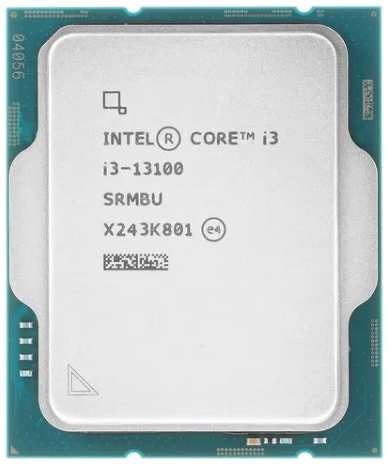 Процессор Intel Core i3-13100, 3.4ГГц, (Turbo 4.5ГГц), 4-ядерный, 12МБ, LGA1700, OEM 11794347