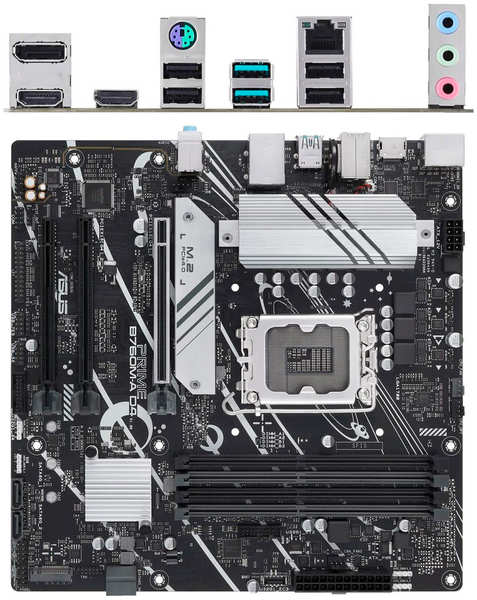 Материнская плата ASUS Prime B760M-A D4-CSM B760 Socket-1700 4xDDR4, 4xSATA3, RAID, 2xM.2, 3xPCI-E16x, 2xUSB3.2, DP, 2xHDMI, 2.5Glan, mATX 11796131