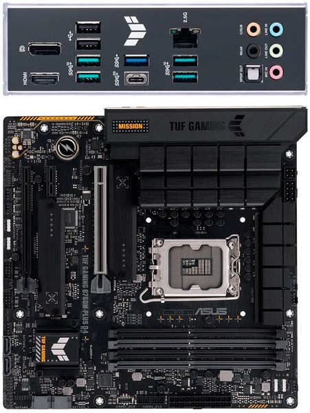 Материнская плата ASUS TUF Gaming B760M-Plus D4 B760 Socket-1700 4xDDR4, 4xSATA3, RAID, 2xM.2, 2xPCI-E16x, 5xUSB3.2, 1xUSB3.2 Type C, DP, HDMI, 2.5Glan, mATX