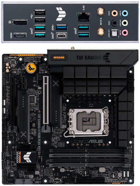 Материнская плата ASUS TUF Gaming B760M-Plus WiFi D4 B760 Socket-1700 4xDDR4, 4xSATA3, RAID, 2xM.2, 2xPCI-E16x, 5xUSB3.2, 1xUSB3.2 Type C, DP, HDMI, WiFi, 2.5Glan, mATX