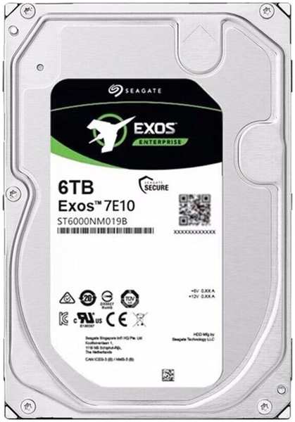 Внутренний жесткий диск 3,5″6Tb Seagate (ST6000NM019B) 256Mb 7200rpm SATA3 Exos 7E10 HDD