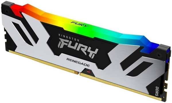 Модуль памяти DIMM 16Gb DDR5 PC51200 6400MHz Kingston Fury Renegade RGB Silver (KF564C32RSA-16)