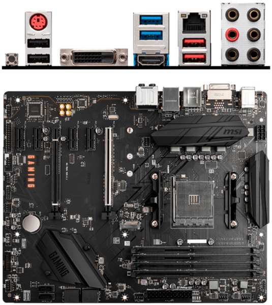 Материнская плата MSI B550 Gaming GEN3 B550 Socket AM4 4xDDR4, 6xSATA3, RAID, 1xM.2, 2xPCI-E16x, 4xUSB3.2, DVI-D, HDMI, Glan, ATX