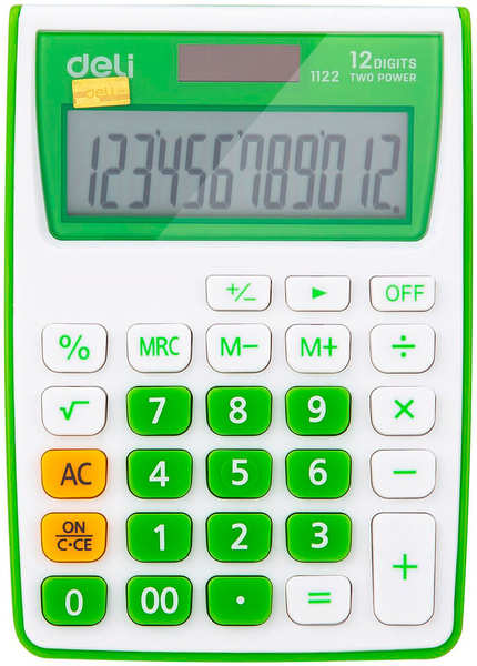 Калькулятор Deli E1122/GRN 12-разр