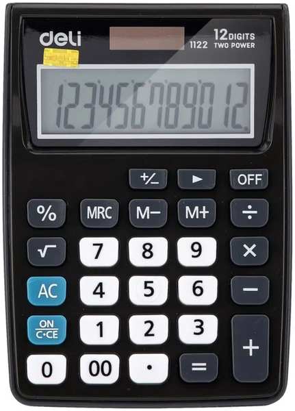 Калькулятор Deli E1122/GREY серый 12-разр 11797532