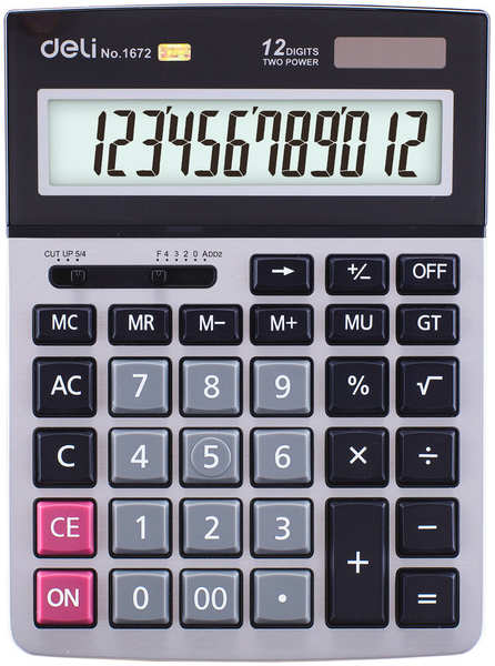 Калькулятор Deli E1672 серебристый 12-разр 11797551