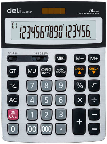 Калькулятор Deli E39265 серый 16-разр 11797594