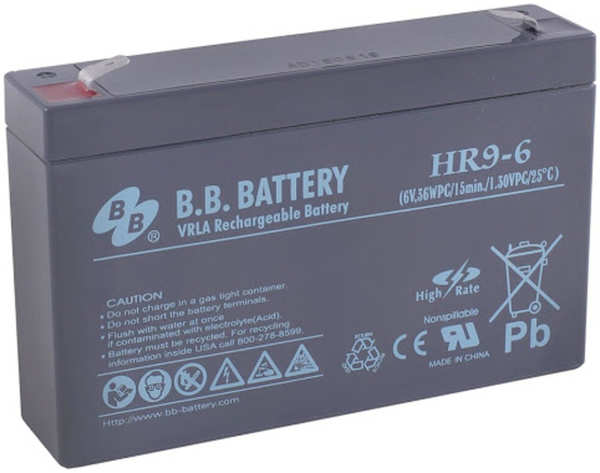 Батарея BB HR 9-6 , 6V 9Ah 11797674
