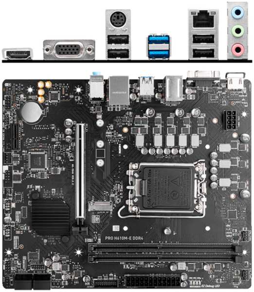 Материнская плата MSI Pro H610M-E DDR4 H610 Socket-1700 2xDDR4, 4xSATA3, 1xM.2, 1xPCI-E16x, 2xUSB3.2, D-Sub, HDMI, Glan, mATX 11797811