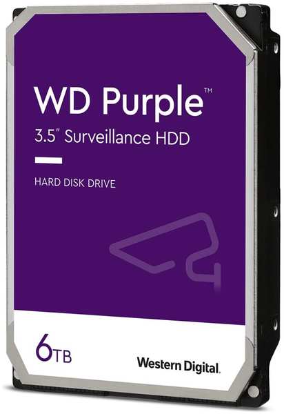 Внутренний жесткий диск 3,5″6Tb Western Digital (WD64PURZ) 256Mb 5400rpm SATA3 Purple 11799505