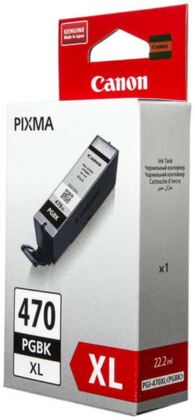 Картридж Canon PGI-470XL PGBK для MG5740, MG6840, MG7740. Чёрный. 500 страниц 11804990