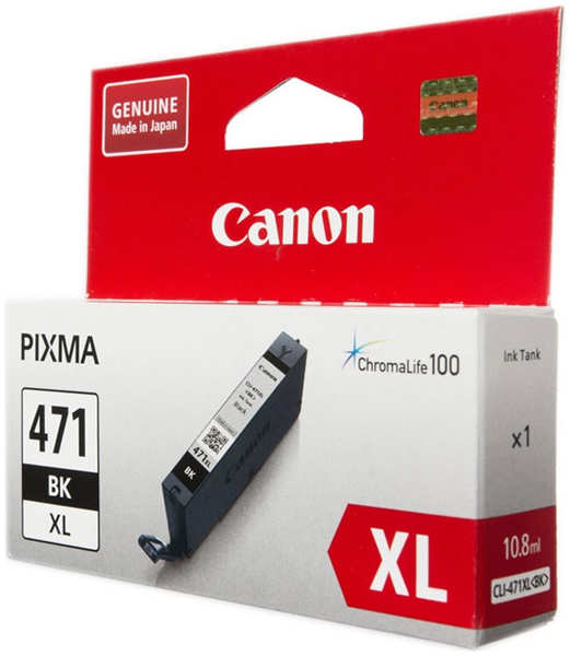 Картридж Canon CLI-471XL BK для MG5740, MG6840, MG7740.. 810 страниц