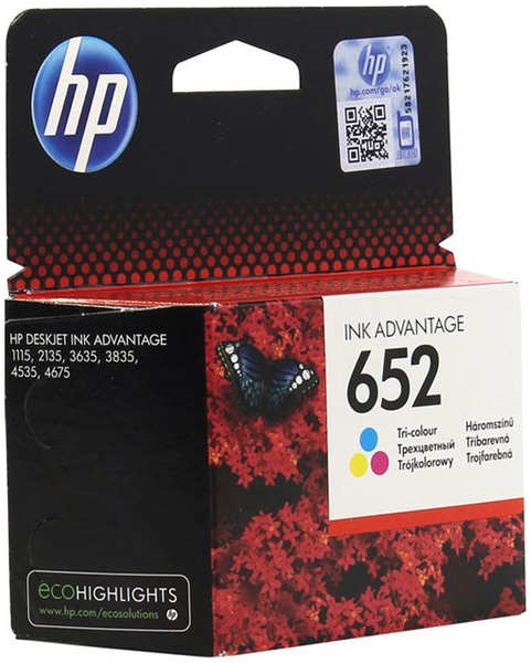 Картридж HP F6V24AE №652 Color для HP DJ IA 1115/2135/3635/4535/3835/4675 (200стр.) 11805119