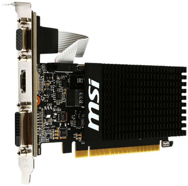 Видеокарта MSI GeForce GT 710 2048Mb, 2GD3H LP DVI, VGA, HDMI Ret 11805156