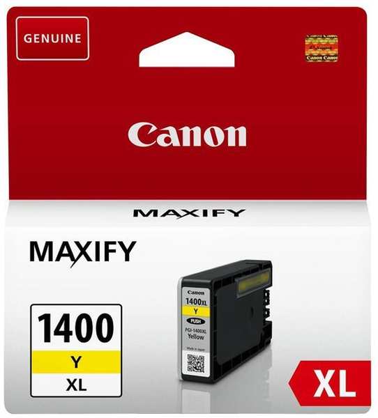 Картридж Canon PGI-1400XL Y для MAXIFY МВ2040 и МВ2340. Желтый. (900 стр) 11816232