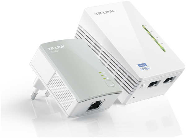 PowerLine TP-LINK TL-WPA4220KIT 802.11n 300Мбит/с 2xLAN HomePlug AV500 2шт