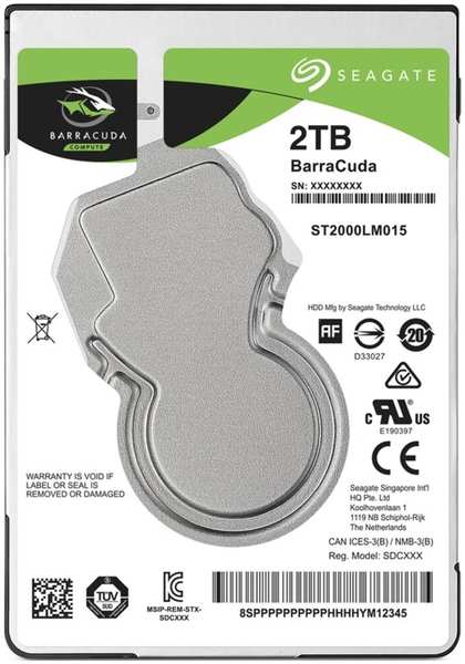 Внутренний жесткий диск 2,5″2Tb 2.5″Seagate Mobile (ST2000LM015) 128Mb 5400rpm SATA3 11854936