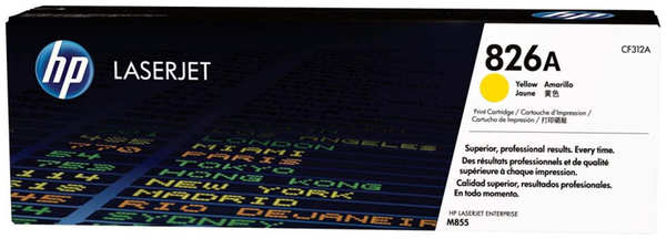 Картридж HP CF312A №826A Yellow для Color LaserJet Enterprise M855 (31500стр) 11889363