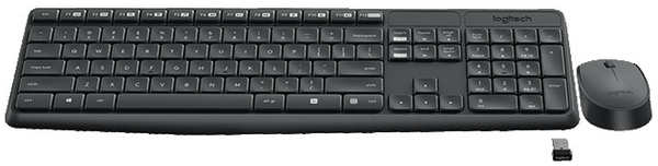 Клавиатура+мышь Logitech Wireless Desktop MK235 Black 11892264