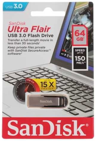 USB Flash накопитель 64GB Sandisk Cruzer Ultra Flair ( SDCZ73-064G-G46 ) USB3.0