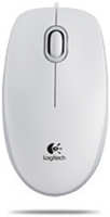 Мышь Logitech B100 Optical Mouse White проводная (910-003360)